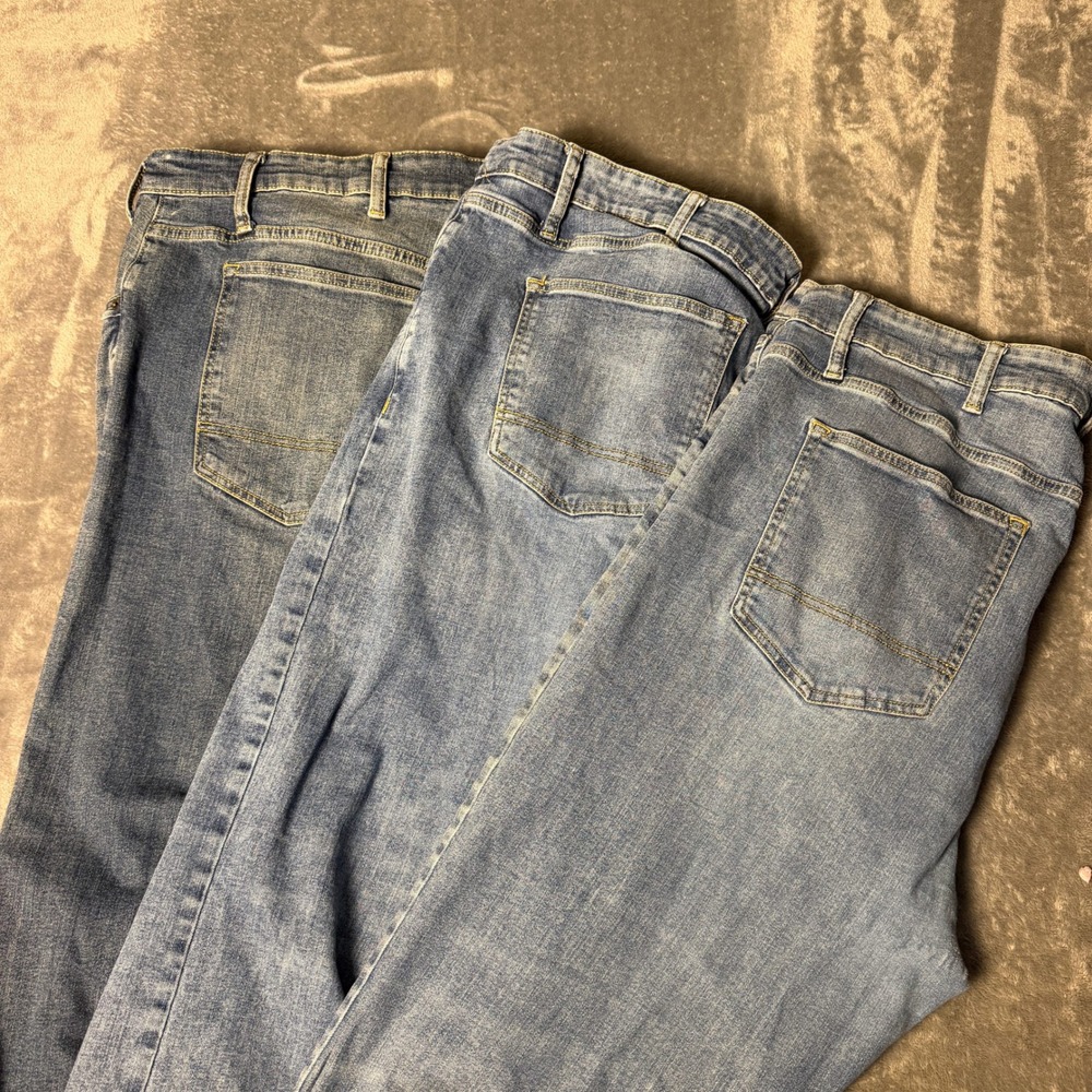 George Mens Advance Flex 360 Straight Leg‎ Jeans Bundle 3 Pairs Blue 38x29